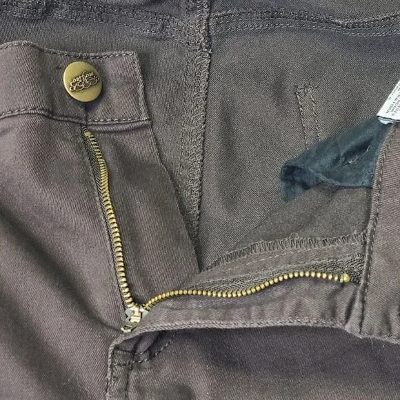 One 5 One Womens Size 12 Authentic Denim Brown Stretch Pants - Picture 5 of 12